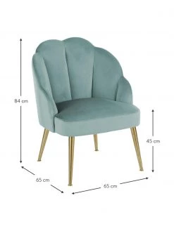 Westwing Collection Samt-Cocktailsessel Helle in Türkis, B 65 x T 65 cm -Schlafzimmer Verkäufe 2022 Samt Cocktailsessel Helle in Turkis 2