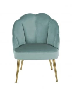 Westwing Collection Samt-Cocktailsessel Helle in Türkis, B 65 x T 65 cm -Schlafzimmer Verkäufe 2022 Samt Cocktailsessel Helle in Turkis 3