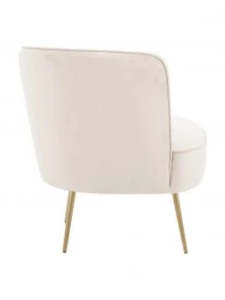 Westwing Collection Samt-Cocktailsessel Louise in Beige, B 76 x T 75 cm -Schlafzimmer Verkäufe 2022 Samt Cocktailsessel Louise in Beige 5