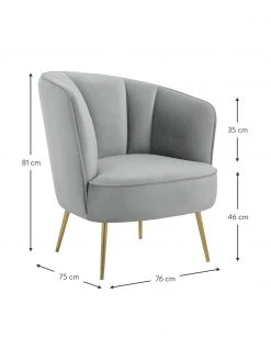 Westwing Collection Samt-Cocktailsessel Louise in Hellgrau, B 76 x T 75 cm 9 Westwing Collection Samt-Cocktailsessel Louise in Hellgrau, B 76 x T 75 cm -Schlafzimmer Verkäufe 2022 Samt Cocktailsessel Louise in Hellgrau 3