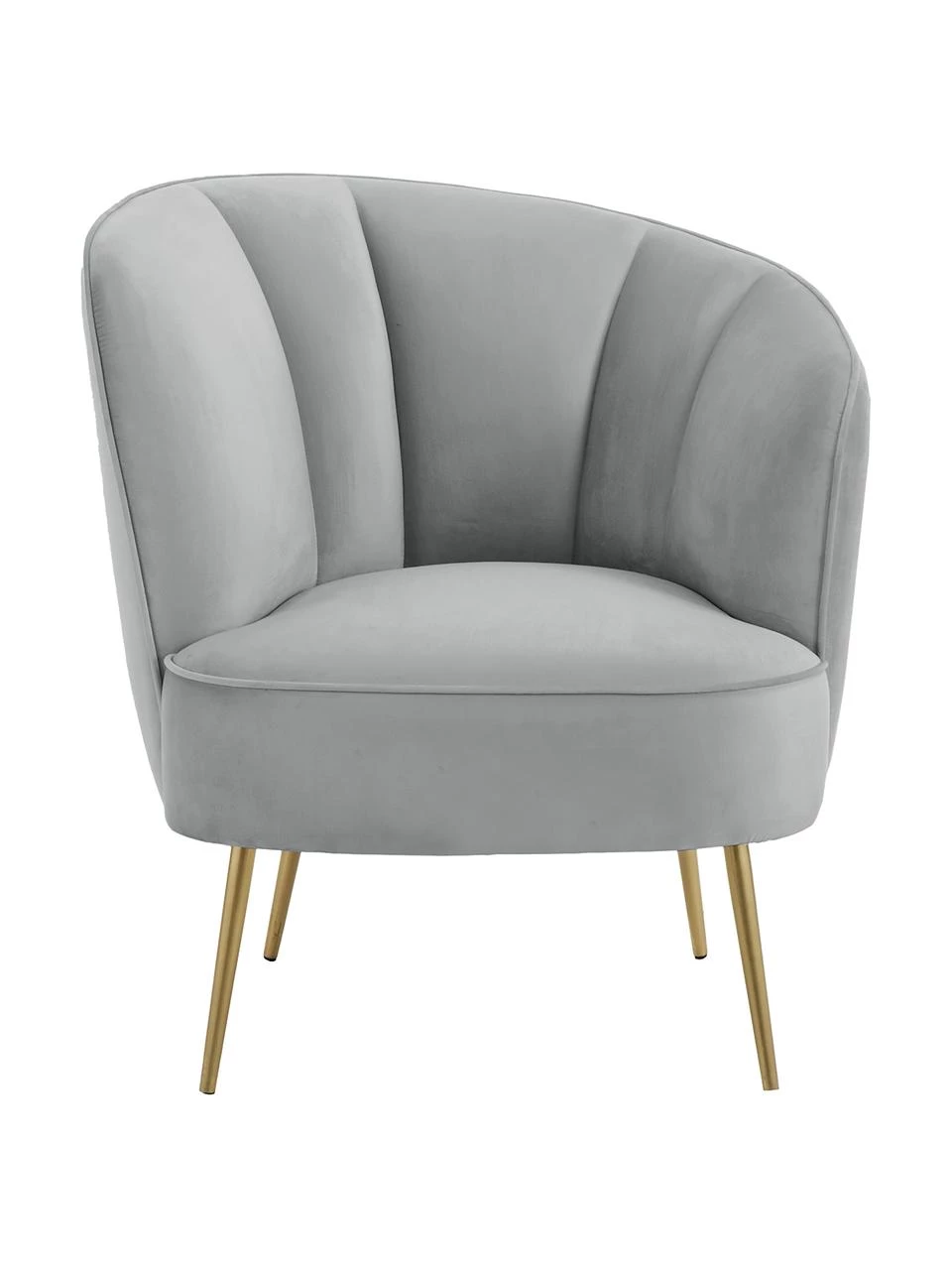 Westwing Collection Samt-Cocktailsessel Louise in Hellgrau, B 76 x T 75 cm 5 Westwing Collection Samt-Cocktailsessel Louise in Hellgrau, B 76 x T 75 cm – Bild 5