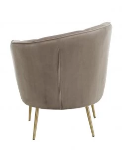 Westwing Collection Samt-Cocktailsessel Louise in Taupe, B 76 x T 75 cm -Schlafzimmer Verkäufe 2022 Samt Cocktailsessel Louise in Taupe 5