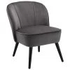 Anderson Samt-Cocktailsessel Lucky in Grau, B 59 x T 68 cm