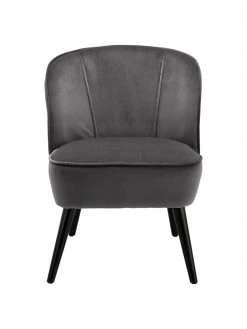 Anderson Samt-Cocktailsessel Lucky in Grau, B 59 x T 68 cm -Schlafzimmer Verkäufe 2022 Samt Cocktailsessel Lucky in Grau 3