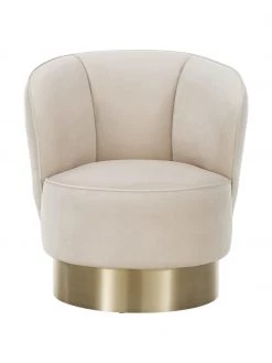 Westwing Collection Samt-Cocktailsessel Olivia in Beige, B 70 x T 70 cm -Schlafzimmer Verkäufe 2022 Samt Cocktailsessel Olivia in Beige 3