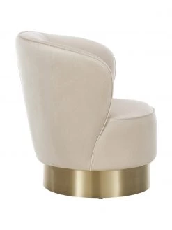 Westwing Collection Samt-Cocktailsessel Olivia in Beige, B 70 x T 70 cm -Schlafzimmer Verkäufe 2022 Samt Cocktailsessel Olivia in Beige 4