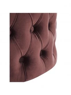 Westwing Collection Samt-Hocker Chiara mit Stauraum in Rostbraun, Ø 50 x H 42 cm -Schlafzimmer Verkäufe 2022 Samt Hocker Chiara mit Stauraum in Rostbraun 5