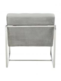 Westwing Collection Samt-Loungesessel Manhattan in Grau, B 70 x T 72 cm -Schlafzimmer Verkäufe 2022 Samt Loungesessel Manhattan in Grau 5