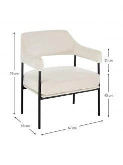 Westwing Collection Samt-Loungesessel Zoe in Weiß, B 67 x T 66 cm -Schlafzimmer Verkäufe 2022 Samt Loungesessel Zoe in Weiss 2