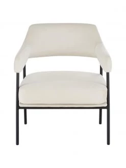 Westwing Collection Samt-Loungesessel Zoe in Weiß, B 67 x T 66 cm -Schlafzimmer Verkäufe 2022 Samt Loungesessel Zoe in Weiss 3