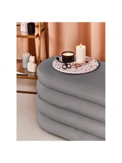 Westwing Collection Samt-Polsterbank Alto in Grau, B 110 x H 47 cm -Schlafzimmer Verkäufe 2022 Samt Polsterbank Alto in Grau 2