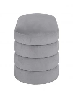 Westwing Collection Samt-Polsterbank Alto in Grau, B 110 x H 47 cm -Schlafzimmer Verkäufe 2022 Samt Polsterbank Alto in Grau 5