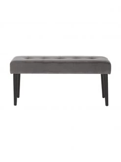 Samt-Polsterbank Glory in Dunkelgrau, B 95 x H 45 cm 9 Samt-Polsterbank Glory in Dunkelgrau, B 95 x H 45 cm -Schlafzimmer Verkäufe 2022 Samt Polsterbank Glory in Dunkelgrau 3