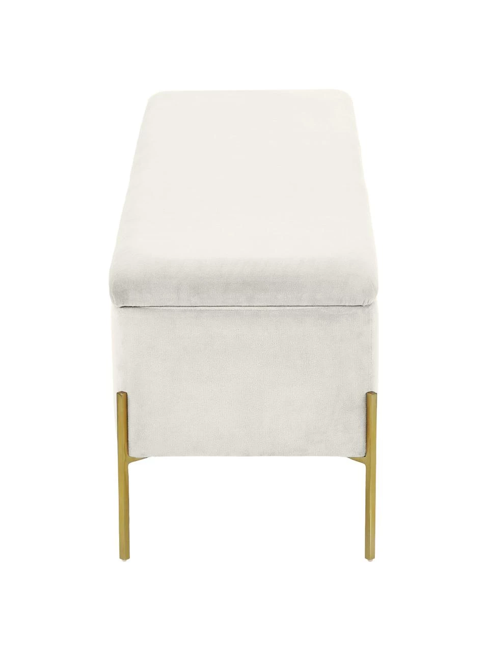 Westwing Collection Samt-Polsterbank Harper mit Stauraum in Hellgrau, B 140 x H 45 cm 6 Westwing Collection Samt-Polsterbank Harper mit Stauraum in Hellgrau, B 140 x H 45 cm – Bild 6