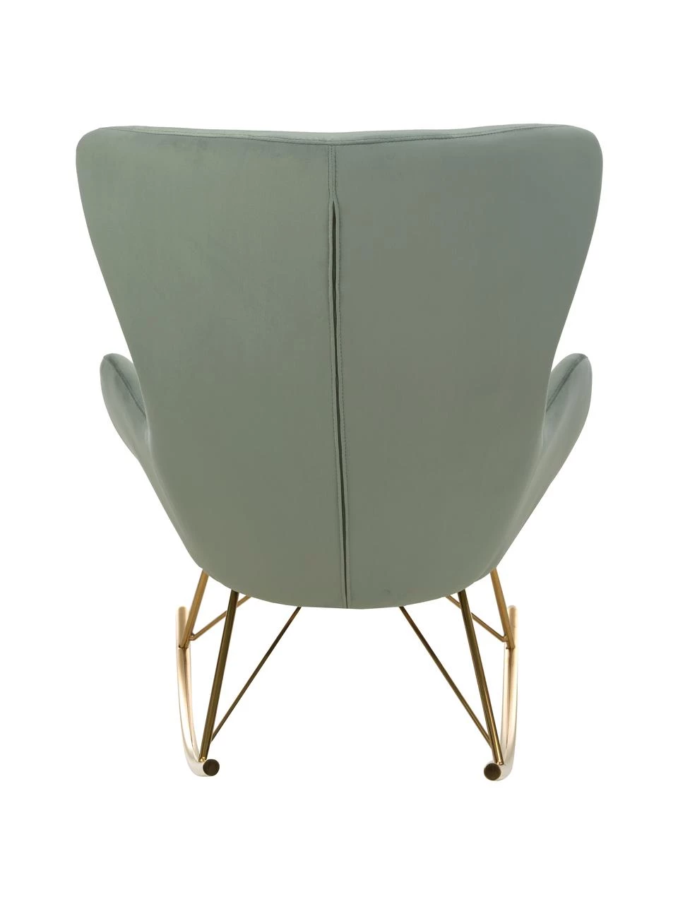 Westwing Collection Samt-Schaukelstuhl Wing in Salbeigrün mit Metall-Füßen, B 76 x T 108 cm 6 Westwing Collection Samt-Schaukelstuhl Wing in Salbeigrün mit Metall-Füßen, B 76 x T 108 cm – Bild 6