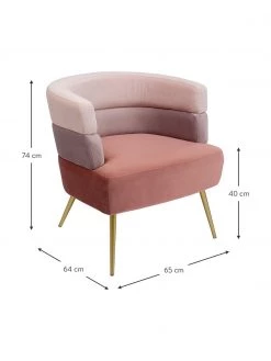 Kare Design Samt-Sessel Sandwich im Retro-Design, B 65 x T 64 cm -Schlafzimmer Verkäufe 2022 Samt Sessel Sandwich im Retro Design 8