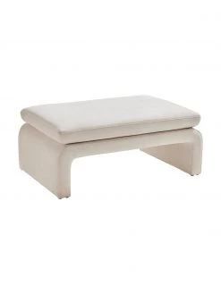 Samt-Sitzbank Mika in Beige, B 105 x H 45 cm