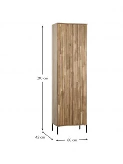 Schrank Avourio mit geriffelter Front aus Eichenholz, B 60 x H 210 cm 8 Schrank Avourio mit geriffelter Front aus Eichenholz, B 60 x H 210 cm -Schlafzimmer Verkäufe 2022 Schrank Avourio mit geriffelter Front aus Eichenholz 2