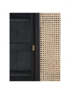 HKliving Schrank Retro mit Wiener Geflecht und Schiebetüren, 2-türig, B 95 x H 140 cm -Schlafzimmer Verkäufe 2022 Schrank Retro mit Wiener Geflecht und Schiebeturen 2 turig 5