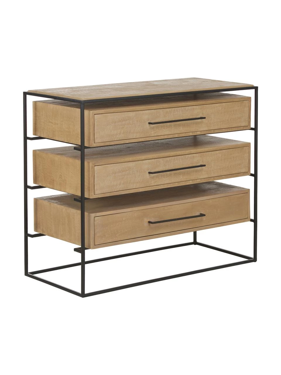 Westwing Collection Schubladenkommode Lyle aus massivem Mangoholz, B 100 x H 82 cm 1 Westwing Collection Schubladenkommode Lyle aus massivem Mangoholz, B 100 x H 82 cm