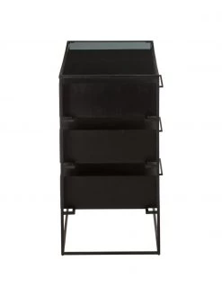 Westwing Collection Schubladenkommode Lyle mit Glasplatte, B 100 x H 82 cm -Schlafzimmer Verkäufe 2022 Schubladenkommode Lyle mit Glasplatte 4