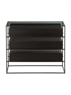 Westwing Collection Schubladenkommode Lyle mit Glasplatte, B 100 x H 82 cm -Schlafzimmer Verkäufe 2022 Schubladenkommode Lyle mit Glasplatte 5