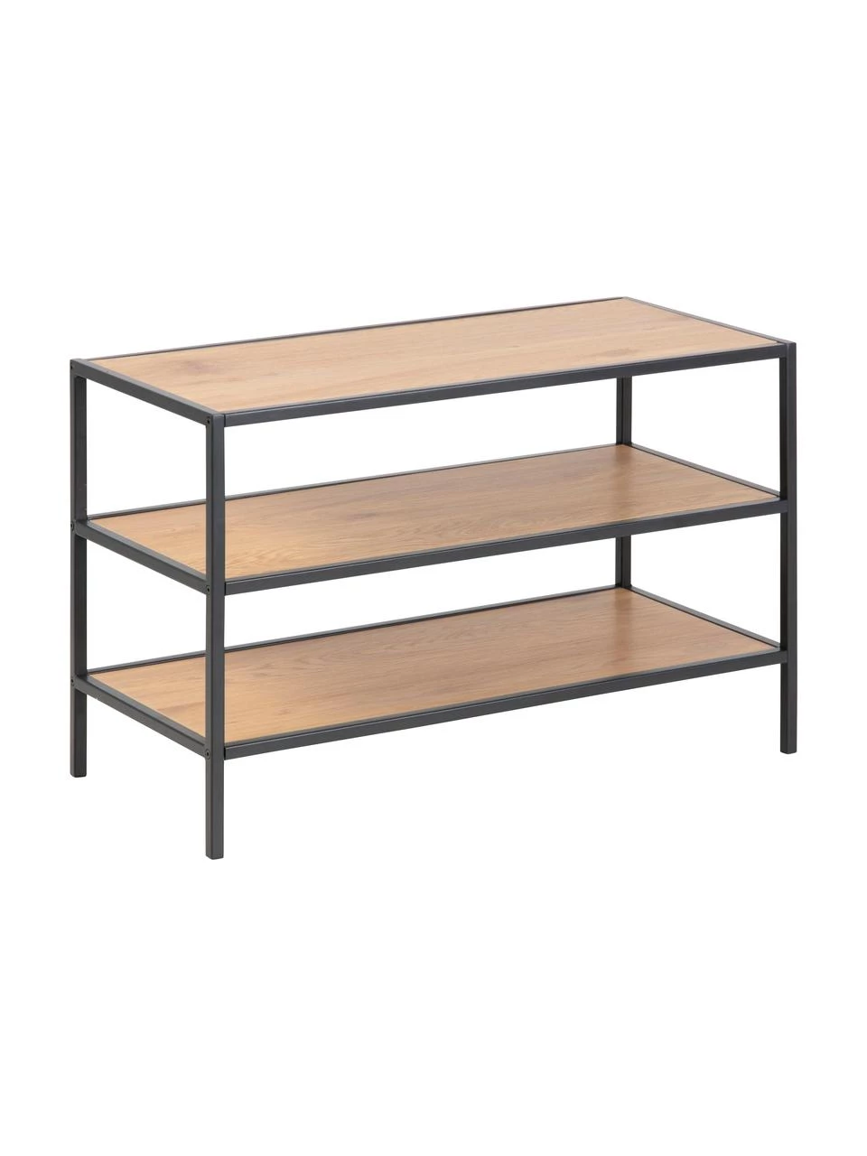 Schuhregal Seaford aus Holz und Metall, B 77 x H 50 cm 1 Schuhregal Seaford aus Holz und Metall, B 77 x H 50 cm