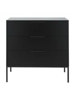 Schwarze Kommode Adam mit Schubladen, B 94 x H 93 cm 9 Schwarze Kommode Adam mit Schubladen, B 94 x H 93 cm -Schlafzimmer Verkäufe 2022 Schwarze Kommode Adam mit Schubladen 3