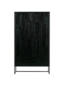 Schwarzes Highboard Silas aus Holz, B 85 x H 149 cm -Schlafzimmer Verkäufe 2022 Schwarzes Highboard Silas aus Holz 2