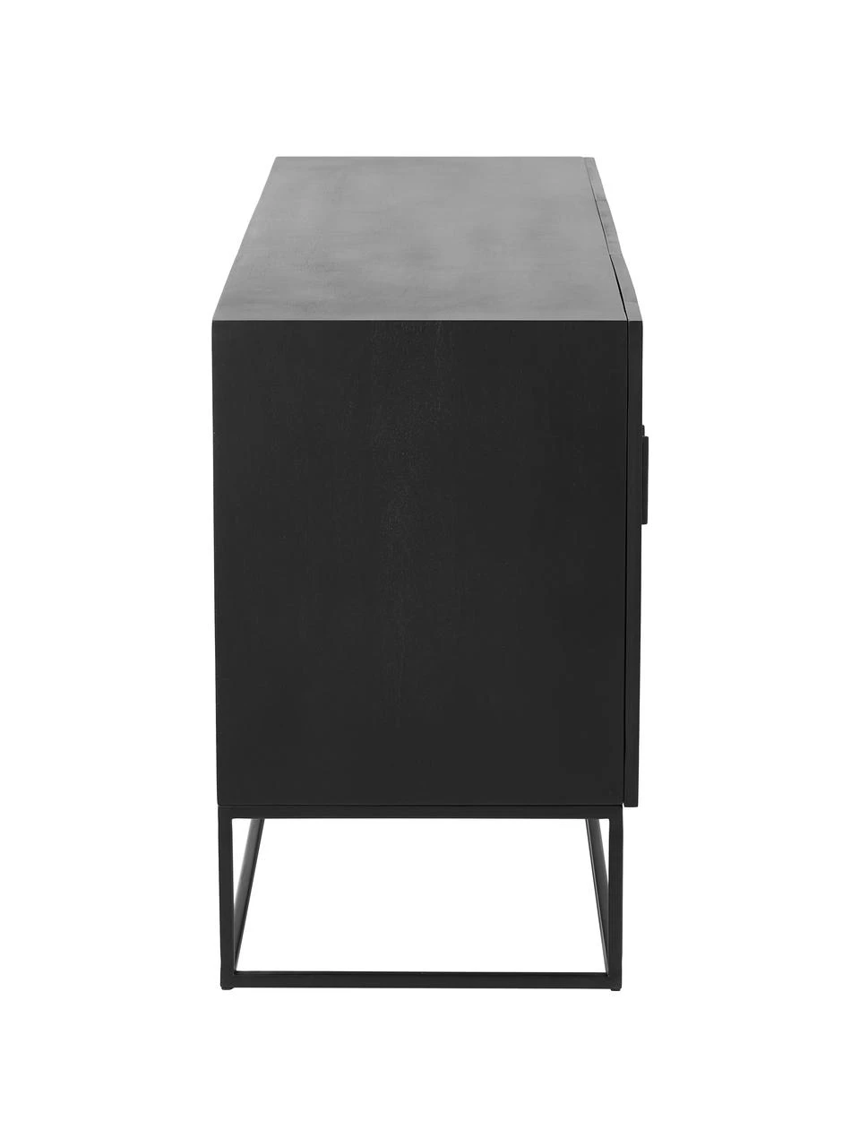 Westwing Collection Schwarzes Sideboard Lyle mit Türen aus massivem Mangoholz, B 150 x H 72 cm 6 Westwing Collection Schwarzes Sideboard Lyle mit Türen aus massivem Mangoholz, B 150 x H 72 cm – Bild 6