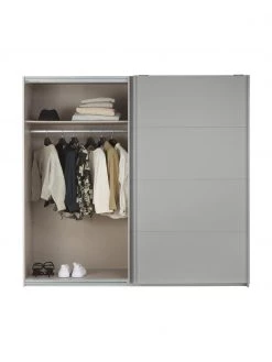 Schwebetürenschrank Mia in Grau, 2-türig, B 225 x H 210 cm -Schlafzimmer Verkäufe 2022 Schwebeturenschrank Mia in Grau 2 turig 2