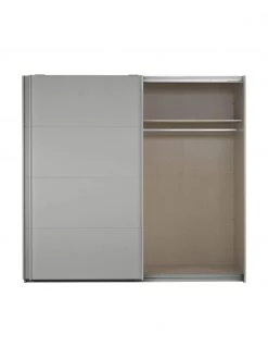Schwebetürenschrank Mia in Grau, 2-türig, B 225 x H 210 cm -Schlafzimmer Verkäufe 2022 Schwebeturenschrank Mia in Grau 2 turig 3