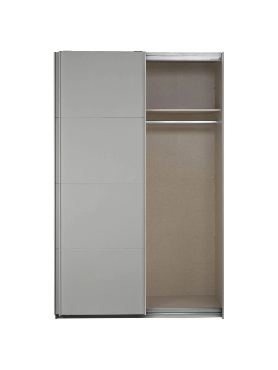 Schwebetürenschrank Mia in Grau, 2-türig, B 135 x H 210 cm 4 Schwebetürenschrank Mia in Grau, 2-türig, B 135 x H 210 cm – Bild 4