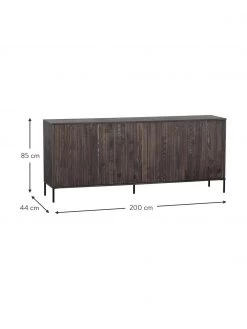 Sideboard Avourio mit geriffelter Front aus Eschenholz, 4-türig, B 200 x H 85 cm -Schlafzimmer Verkäufe 2022 Sideboard Avourio mit geriffelter Front aus Eschenholz 4 turig 2