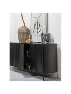 Sideboard Avourio mit geriffelter Front aus Kiefernholz, 4-türig, B 200 x H 85 cm 8 Sideboard Avourio mit geriffelter Front aus Kiefernholz, 4-türig, B 200 x H 85 cm -Schlafzimmer Verkäufe 2022 Sideboard Avourio mit geriffelter Front aus Kiefernholz 4 turig 2