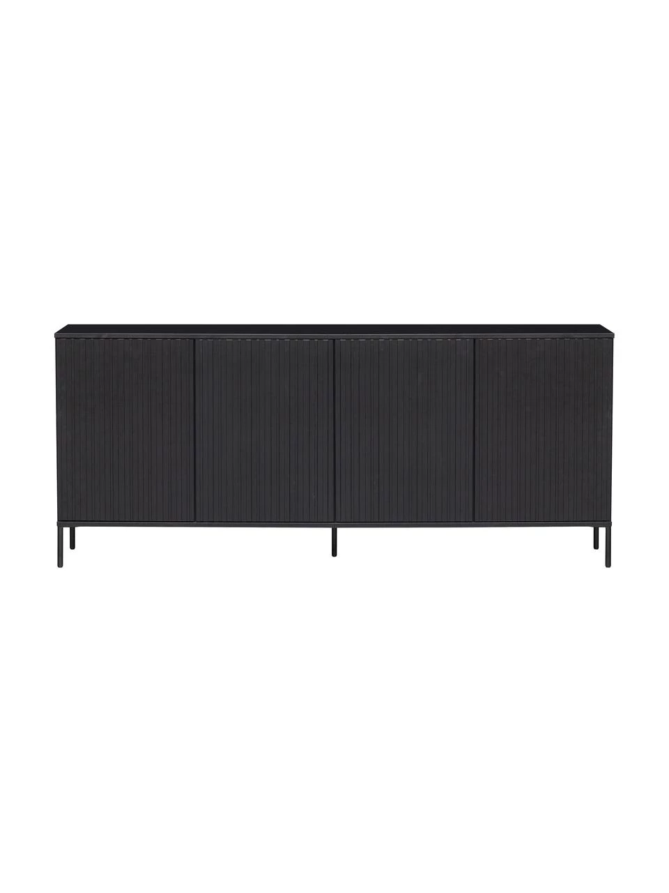Sideboard Avourio mit geriffelter Front aus Kiefernholz, 4-türig, B 200 x H 85 cm 5 Sideboard Avourio mit geriffelter Front aus Kiefernholz, 4-türig, B 200 x H 85 cm – Bild 5