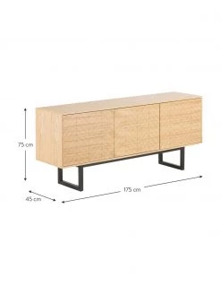 Woodman Sideboard Camden mit Türen und Eichenholzfurnier, B 175 x H 75 cm -Schlafzimmer Verkäufe 2022 Sideboard Camden mit Turen und Eichenholzfurnier 7