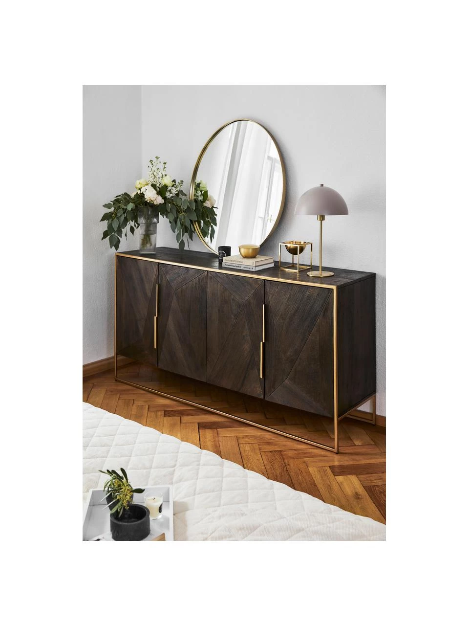 Westwing Collection Sideboard Harry mit Türen aus massivem Mangoholz, B 175 x H 85 cm 2 Westwing Collection Sideboard Harry mit Türen aus massivem Mangoholz, B 175 x H 85 cm – Bild 2