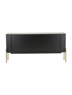 Westwing Collection Sideboard Jesper mit T&uuml;ren in Schwarz, B 160 x H 80 cm -Schlafzimmer Verkäufe 2022 Sideboard Jesper mit Turen in Schwarz 5