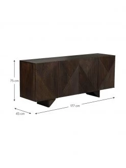 Westwing Collection Sideboard Louis aus Massivholz mit Türen, B 177 x H 75 cm -Schlafzimmer Verkäufe 2022 Sideboard Louis aus Massivholz mit Turen 2