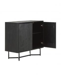 Westwing Collection Sideboard Luca aus Massivholz in Schwarz, B 90 x H 83 cm -Schlafzimmer Verkäufe 2022 Sideboard Luca aus Massivholz in Schwarz 4