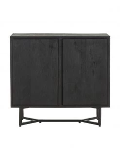 Westwing Collection Sideboard Luca aus Massivholz in Schwarz, B 90 x H 83 cm -Schlafzimmer Verkäufe 2022 Sideboard Luca aus Massivholz in Schwarz 5