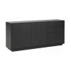 Westwing Collection Sideboard Noel aus Eschenholzfurnier in Schwarz, B 180 x H 79 cm