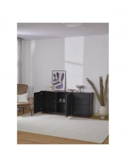 Westwing Collection Sideboard Noel aus Eschenholzfurnier in Schwarz, B 180 x H 79 cm -Schlafzimmer Verkäufe 2022 Sideboard Noel aus Eschenholzfurnier in Schwarz 4