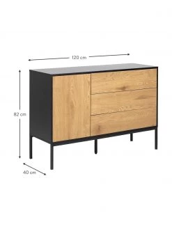 Sideboard Seaford aus Holz und Metall, B 120 x H 82 cm -Schlafzimmer Verkäufe 2022 Sideboard Seaford aus Holz und Metall 2