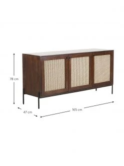 Westwing Collection Sideboard Vienna mit Wiener Geflecht in Dunkelbraun, B 165 x H 78 cm 8 Westwing Collection Sideboard Vienna mit Wiener Geflecht in Dunkelbraun, B 165 x H 78 cm -Schlafzimmer Verkäufe 2022 Sideboard Vienna mit Wiener Geflecht in Dunkelbraun 2