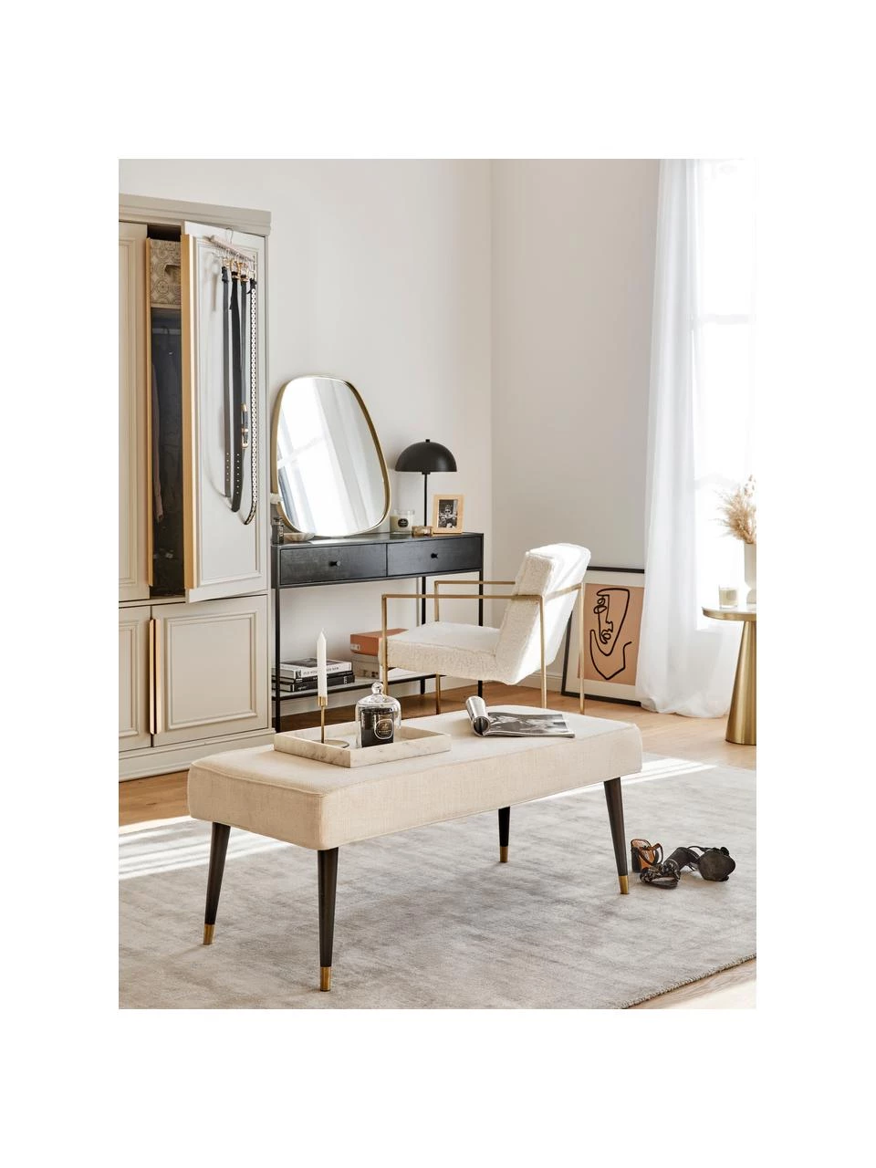 Westwing Collection Sitzbank Beverly, B 110 x H 46 cm 2 Westwing Collection Sitzbank Beverly, B 110 x H 46 cm – Bild 2