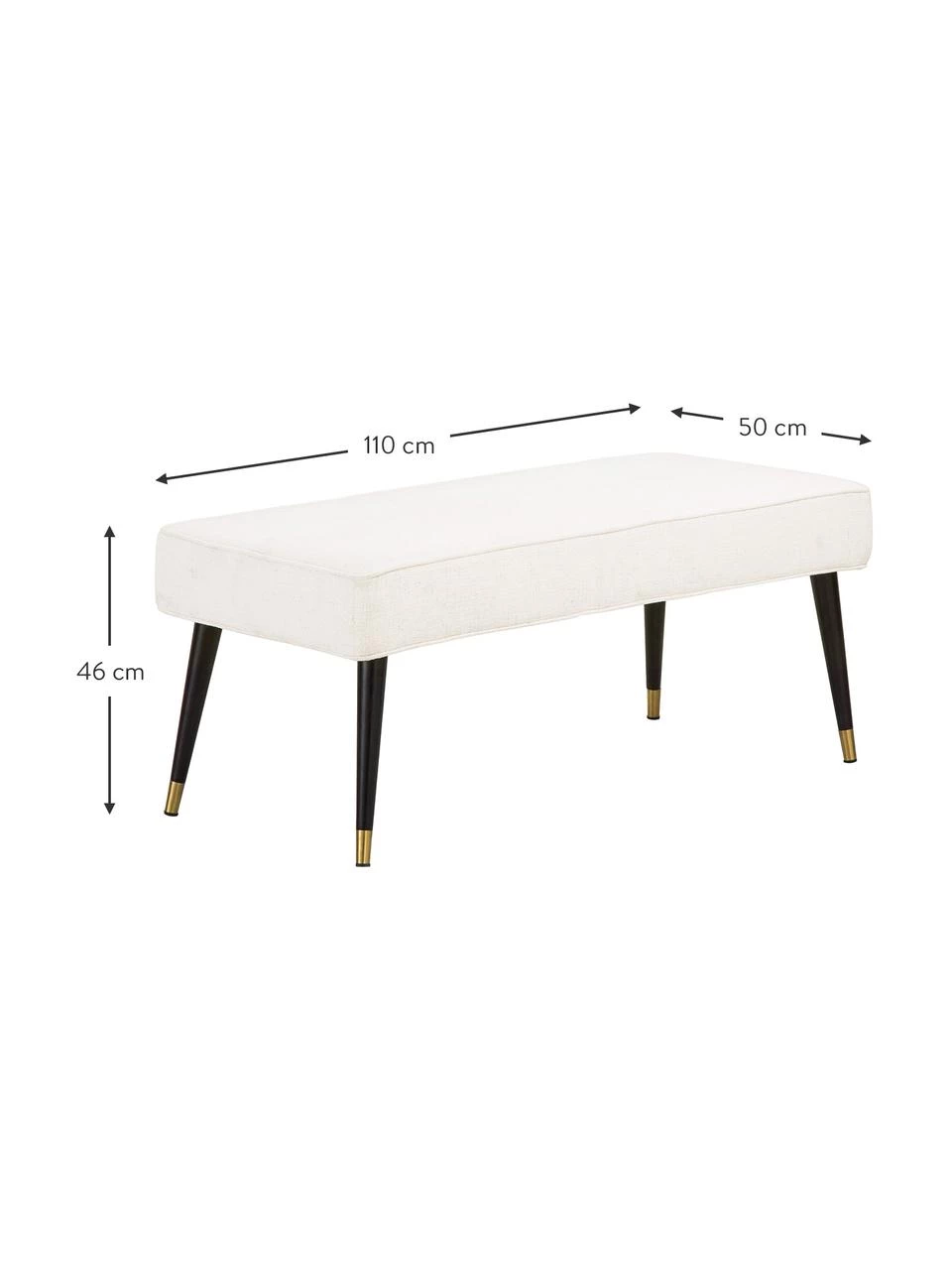 Westwing Collection Sitzbank Beverly, B 110 x H 46 cm 3 Westwing Collection Sitzbank Beverly, B 110 x H 46 cm – Bild 3