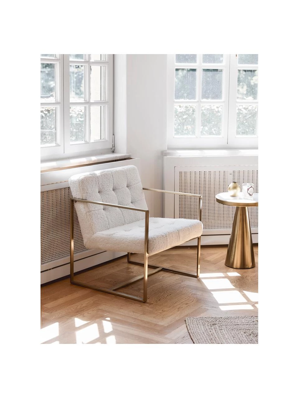 Westwing Collection Teddy-Loungesessel Manhattan in Cremeweiß, B 70 x T 72 cm 2 Westwing Collection Teddy-Loungesessel Manhattan in Cremeweiß, B 70 x T 72 cm – Bild 2