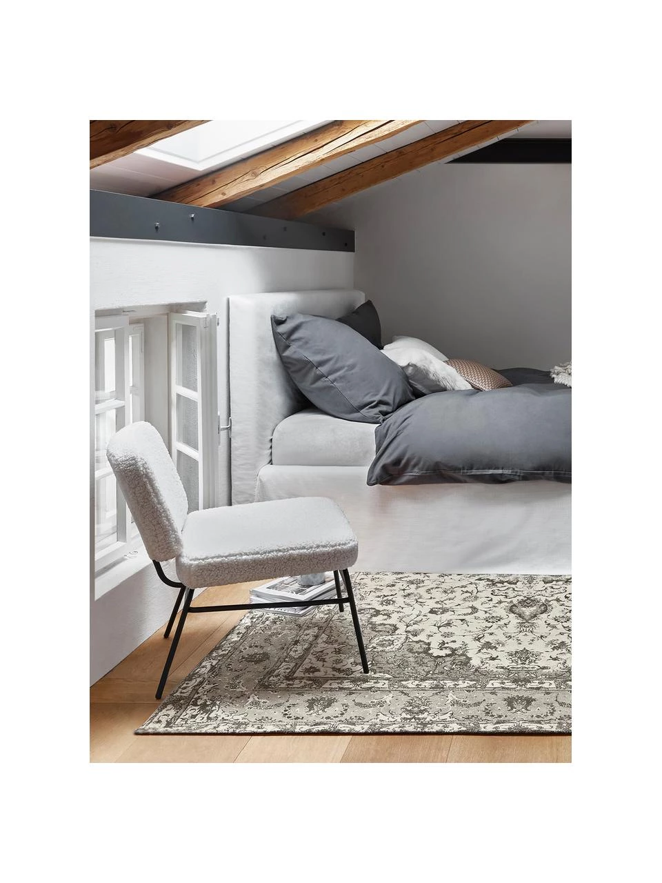 Westwing Collection Teddy-Polstersessel Malte in Weiß, B 58 x T 71 cm 2 Westwing Collection Teddy-Polstersessel Malte in Weiß, B 58 x T 71 cm – Bild 2